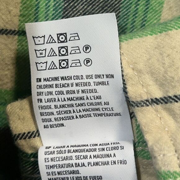 AMERICAN EAGLE Green Plaid Flannel Shirt-S - Picture 9 of 9